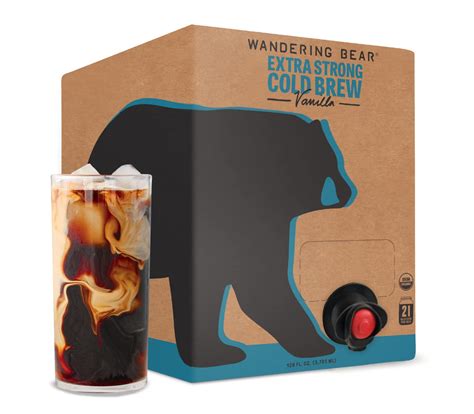 Buy Wandering Bear Extra Strong Organic Cold Brew Coffee On Tap, Vanilla, 128 fl oz (1 gallon ...