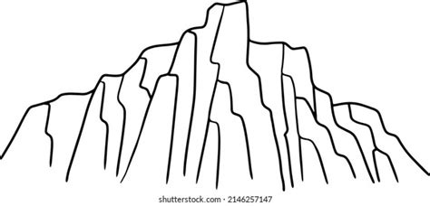 Mountain Silhouette Vector Illustration Mountain Tops Stock Vector ...