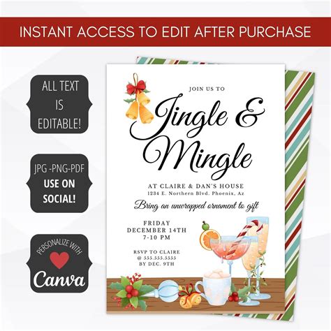 Jingle and Mingle Invitation – Simple Desert Designs