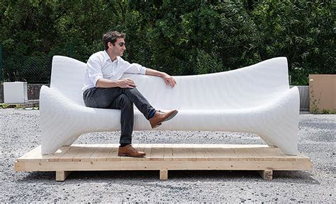 A 3D Printed Collection of Outdoor Furniture Made With Concrete