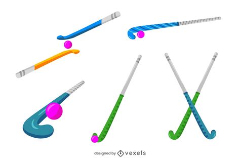 Field Hockey Colorful Stick Pack Vector Download