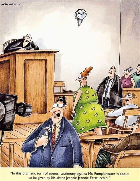 Funny Cartoon: Judge in the Courtroom