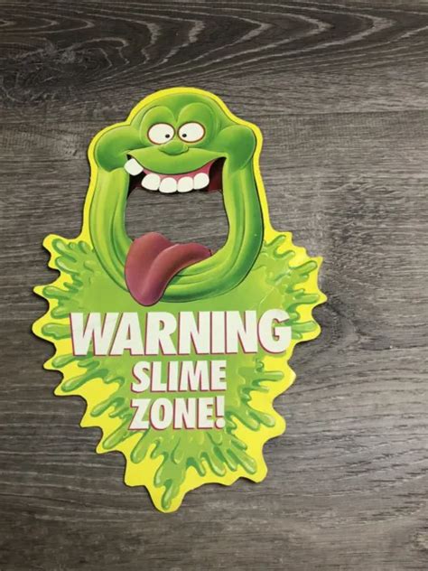 VINTAGE THE REAL ghostbusters slimer paper cutout Warning Slime Zone Bin 27 $24.50 - PicClick