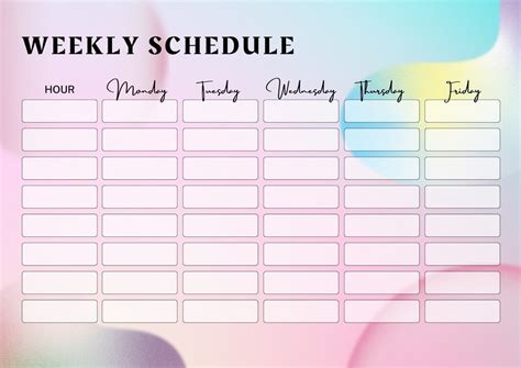 Free Printable Class Schedule Templates To Customize Canva - Fillable ...