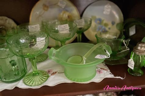 Green Depression Glassware | Annie's Antiques, Antique Store in Covina CA