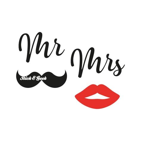 Mr and Mrs SVG JPEG file. Great for circut silhouette and | Etsy