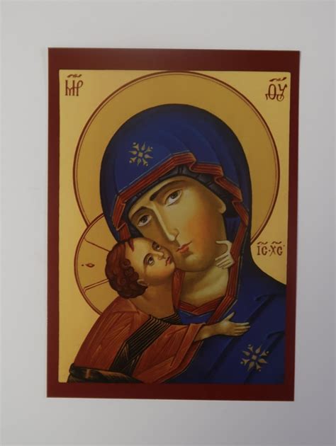 Mother of God Icon Print – Byzantine Church Supplies