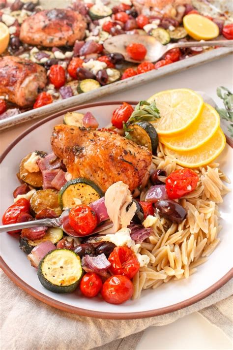 Sheet Pan Mediterranean Chicken Thighs & Veggies (10-Min Prep)