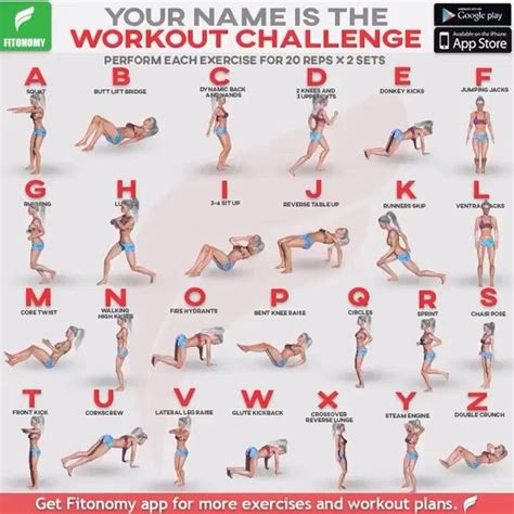 Fitness Workout Guide on Instagram: “Your name workout challenge😅 Try or pass? Tag a friend ...