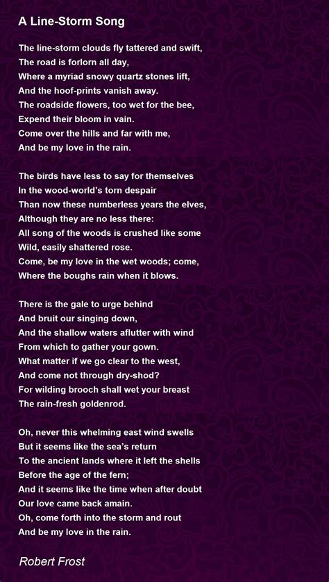 A Line-Storm Song - A Line-Storm Song Poem by Robert Frost