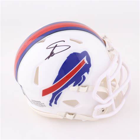 Stefon Diggs Signed Bills Mini Speed Helmet (Beckett) | Pristine Auction