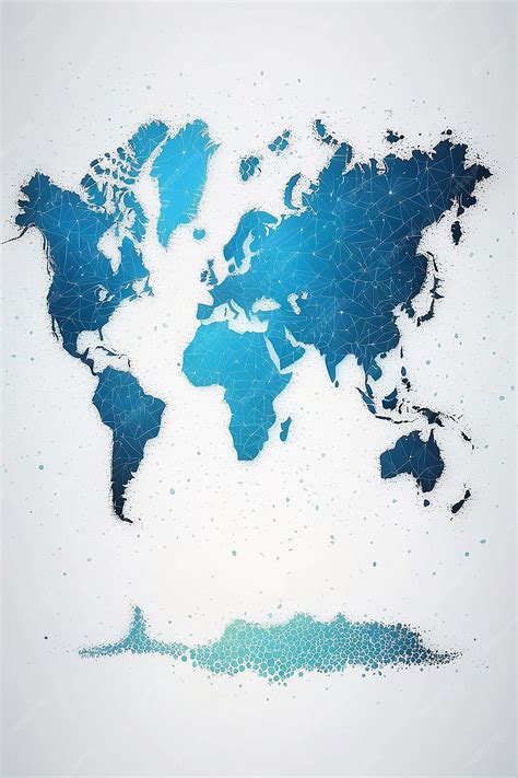 Premium Photo | World map in dots against an abstract background stock ...