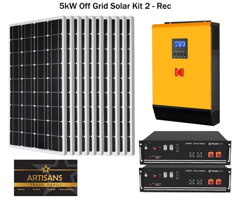 5kW Off Grid Solar Kit 2 - REC - (PV Panels, Inverter & Lithium Ion Ba – Artisans Trade Depot