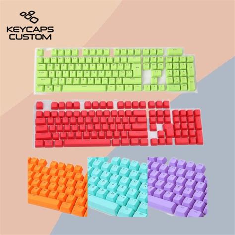 PBT Keycaps With 106 Keys Solid Color Backlight Mechanical Keyboard