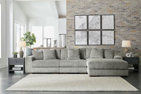 Lindyn Fog 3-Piece Right Chaise Sectional by Signature Design by Ashley | FurniturePick