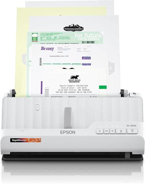 Amazon.com: Epson RapidReceipt RR-400W Wireless Compact Receipt & Document Scanner with Auto ...