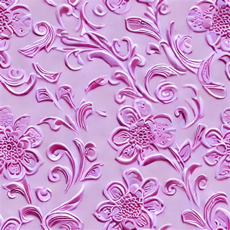 3D Embossed Wallpaper Flowers · Creative Fabrica