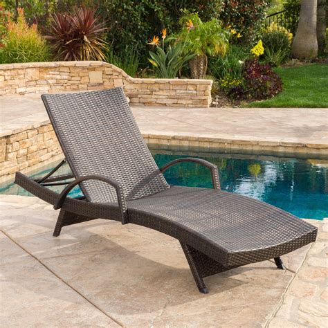 Toscana Outdoor Wicker Armed Chaise Lounge Chair by Christopher Knight ...