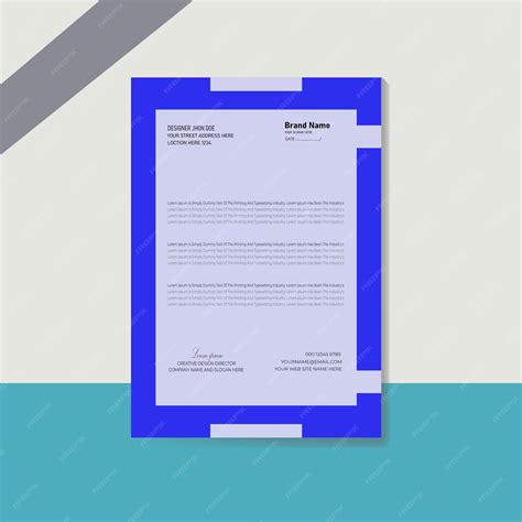 Premium Vector | Abstract letterhead design template