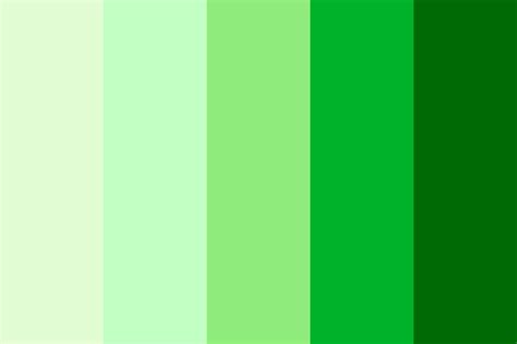 Various Shades of green Color Palette