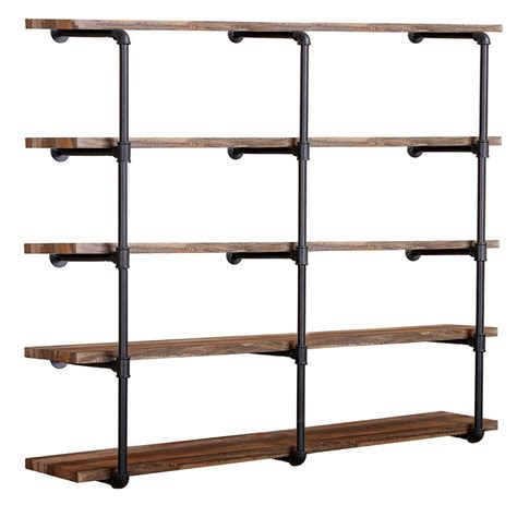 Tianman Industrial Wall Mount Iron Pipe Shelf Shelves Shelving Bracket ...