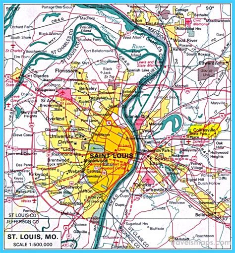 Map of St. Louis - TravelsMaps.Com