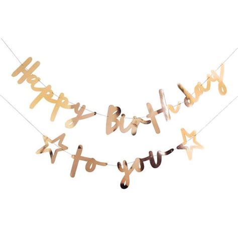 Gold Happy Birthday Banner Gold Birthday Bunting Gold - Etsy