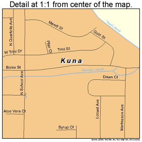 Kuna Idaho Street Map 1644290