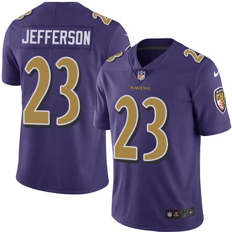 Men's Nike Baltimore Ravens #23 Tony Jefferson Limited Purple Rush ...