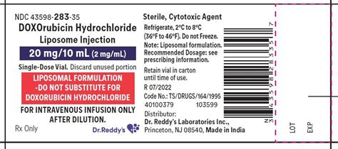 Doxorubicin Liposomal: Package Insert - Drugs.com