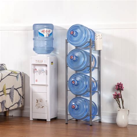 Topcobe 4-Tier Water Bottle Holder Cooler Jug Rack, 5 Gallon Bottle ...