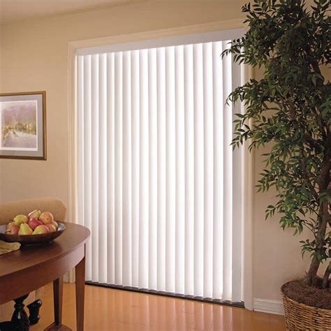 White Light Filtering 3.5 in. Vertical Blind Kit for Sliding Door or Window - 78 in. W x 84 in ...