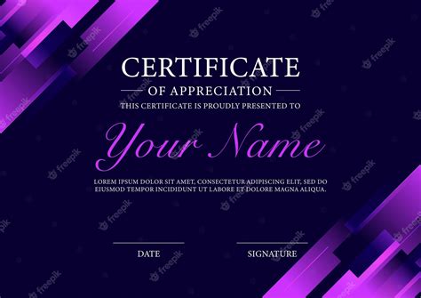 Premium Vector | Design certificate of appreciation template