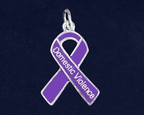 10 Domestic Violence Purple Ribbon Charms in a Bag 10 Charms | Etsy