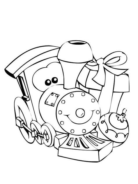 Christmas Train Coloring Page | Train coloring pages, Christmas ...