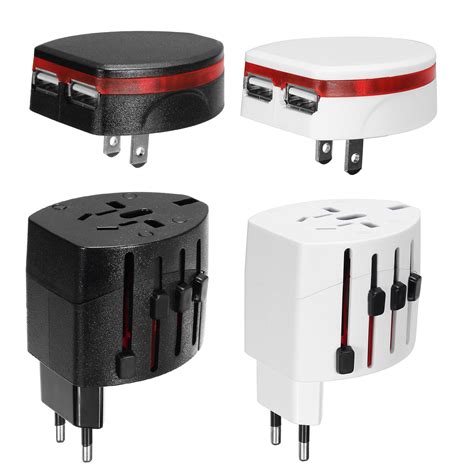 Universal Worldwide Travel Adapter Plug Double USB/AC Power Adaptor ...