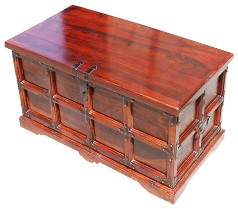 Claret Wooden Storage Chest and Trunk - Traditional - Decorative Trunks - by Sierra Living Concepts