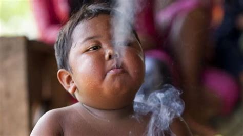 Toddler who chain-smoked '40-a-day' is unrecognisable after quitting ...