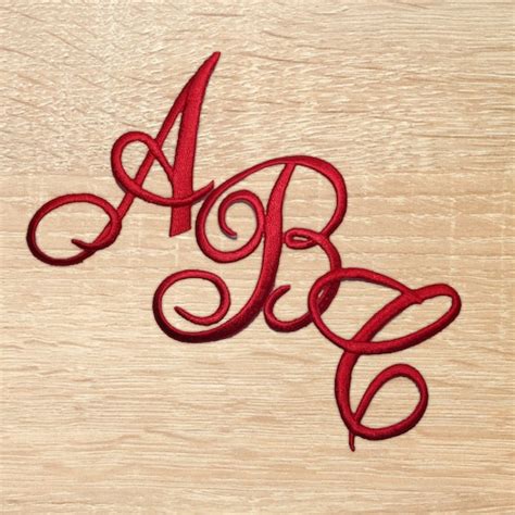 Iron on Embroidered Cursive Letters White Applique Craft - Etsy