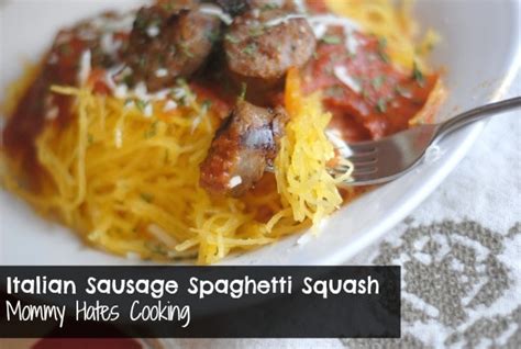 Italian Sausage Spaghetti Squash - Mommy Hates Cooking