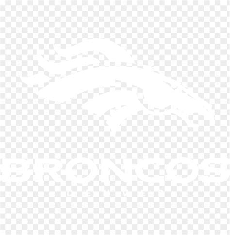 Denver Broncos Log Mark White - Denver Broncos Black And White Logo PNG ...