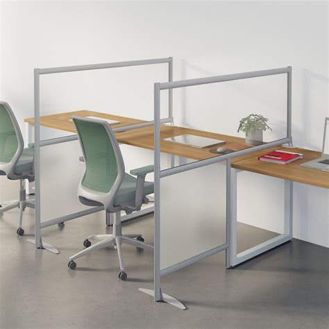 Notch Wall 54" | Plexiglass Barrier for Desk | Workstation Dividers