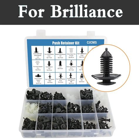 415pcs Car Retainer Clips&Plastic Fasteners Kit 18 Sizes Auto Push Pin Rivets Set For Brilliance ...