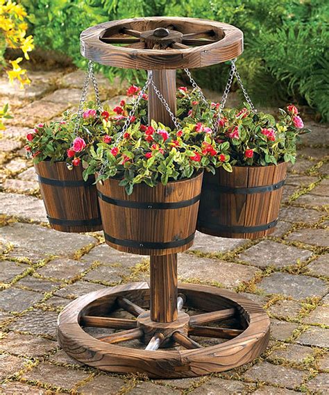 Wooden Wheel Planter by Zingz & Thingz #zulily #zulilyfinds ...