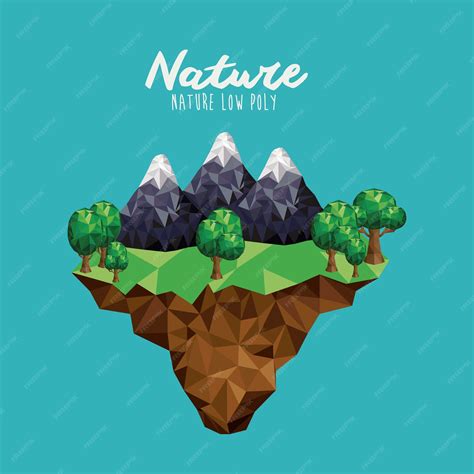 Premium Vector | Mountain low poly design