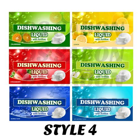 STICKER LABEL FOR DISHWASHING LIQUID (10pcs) | Lazada PH