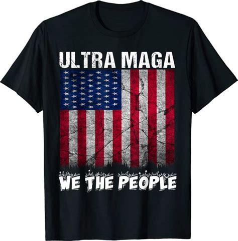 Ultra Maga Retro Vintage American Flag cool Ultra Maga 2022 T-Shirt - Teeducks