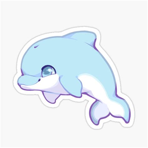 "Cute Dolphin" Sticker for Sale by Kawiku | Redbubble