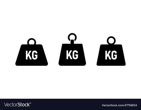 Weight kilogram symbol icon Royalty Free Vector Image