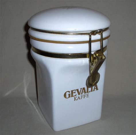 Gevalia Kaffe Ceramic Airtight Coffee Canister - Ceramic